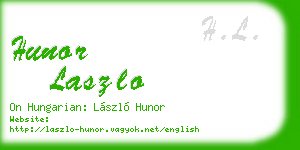 hunor laszlo business card